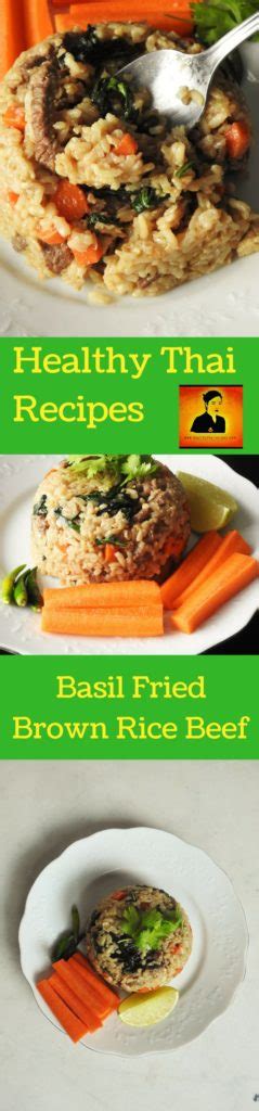 basil-fried-brown-rice-with-beef-healthy-thai image