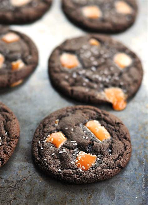 dark-chocolate-salted-caramel-cookies image