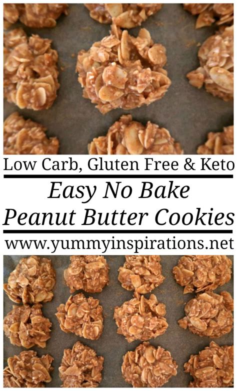 easy-no-bake-peanut-butter-cookies-yummy image