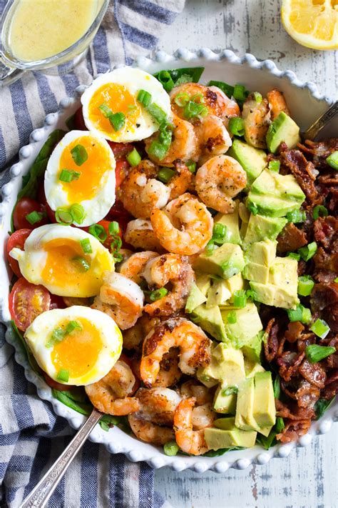 shrimp-cobb-salad-with-lemon-garlic-vinaigrette image