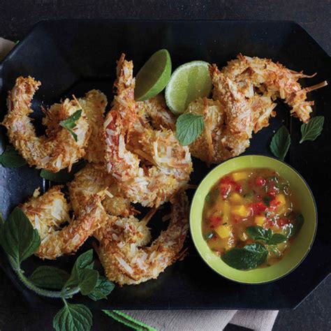 coconut-shrimp-with-mango-dipping-sauce-healthy image