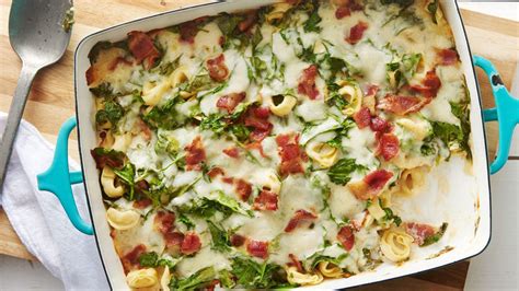 cheesy-bacon-and-spinach-tortellini-casserole-pillsburycom image
