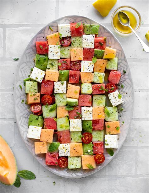 melon-mosaic-salad-with-hot-honey-vinaigrette-how image