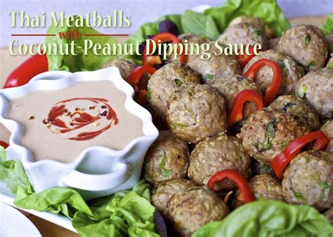 thai-meatballs-with-coconut-peanut-dipping-sauce image