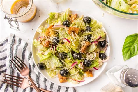 caesar-salad-with-balsamic-dressing-recipe-girl image