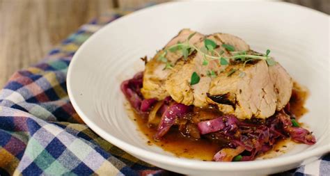 pork-tenderloin-with-red-cabbage-and-apples image
