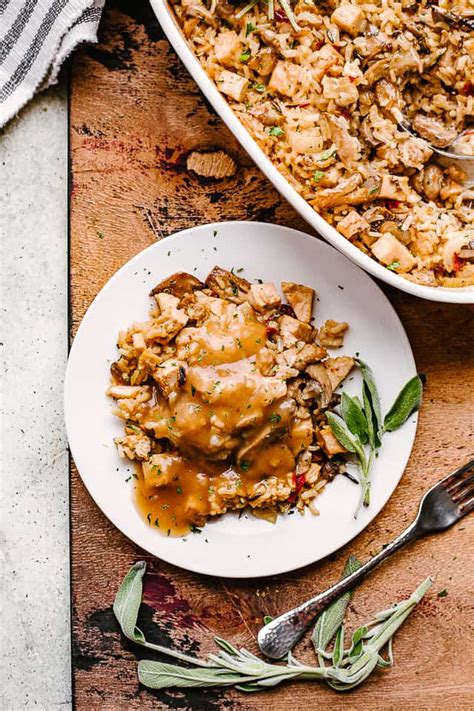 easy-leftover-turkey-and-wild-rice-casserole-recipe-diethood image
