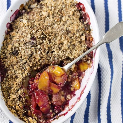 peach-and-blackberry-crumble-dessert-recipes-woman image