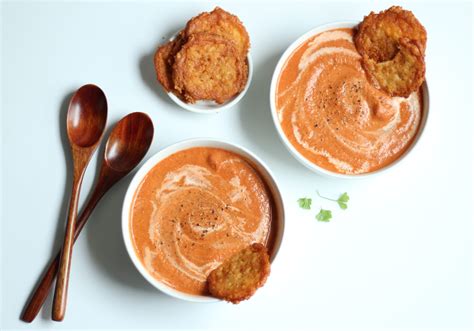 creamy-tomato-soup-with-parmesan-crisps-south image