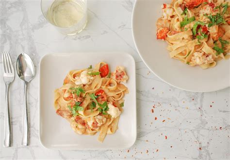 lemony-lobster-pasta-with-burst-cherry-tomatoes image