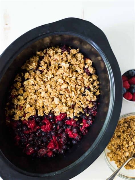 slow-cooker-triple-berry-crisp-well-plated-by-erin image