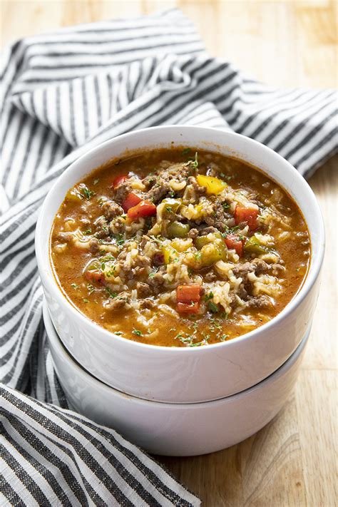 instant-pot-stuffed-pepper-soup-the-salty-marshmallow image