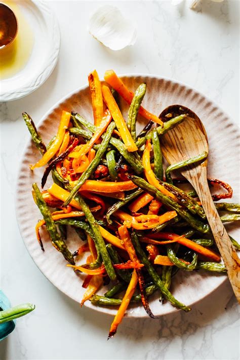 simple-roasted-green-beans-and-carrots image