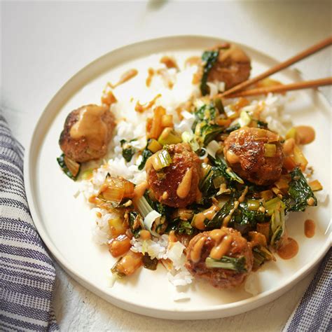 one-pot-asian-meatballs-with-bok-choy-and-peanut image