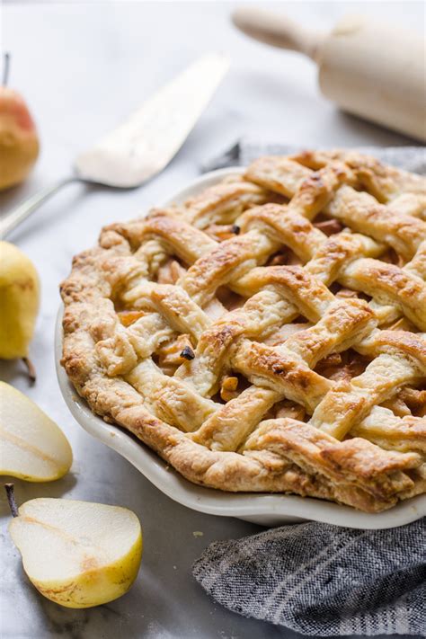 spiced-pear-pie-recipe-for-fall-or-thanksgiving-buttered image