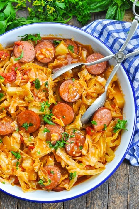dump-and-bake-sausage-and-cabbage-dinner-the image