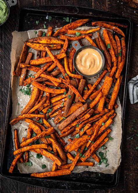 spiced-sweet-potato-fries-actually-crispy-crowded image