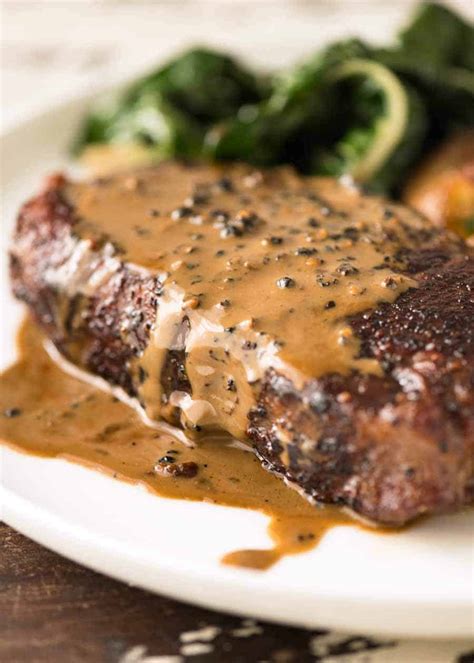 steak-with-creamy-peppercorn-sauce image