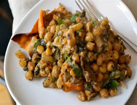 braised-coconut-chickpeas-with-spinach-lemon image