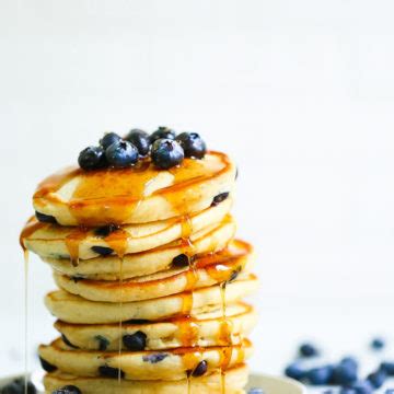 blueberry-sour-cream-pancakes-damn-delicious image