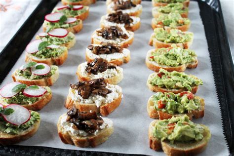 vegetarian-party-food-three-quick-crostini-toppings image