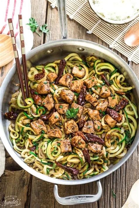 one-pot-kung-pao-chicken-zoodles-zucchini-noodles image