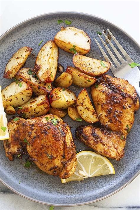 chicken-and-potatoes-easy-one-pan-recipe-rasa image