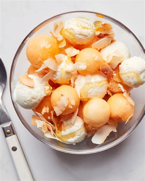 this-cantaloupe-dessert-with-ice-cream-is-the-best image