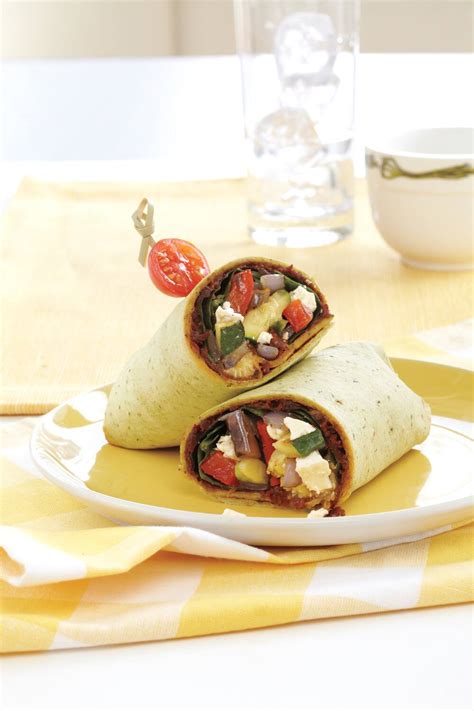 grilled-vegetable-and-feta-wraps image
