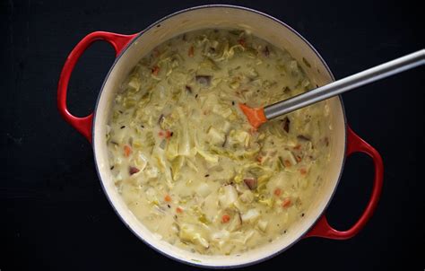 vegetarian-creamy-cabbage-potato-soup-sweet image