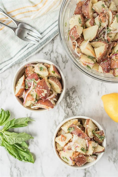 lemon-basil-roasted-potato-salad-recipe-girl image