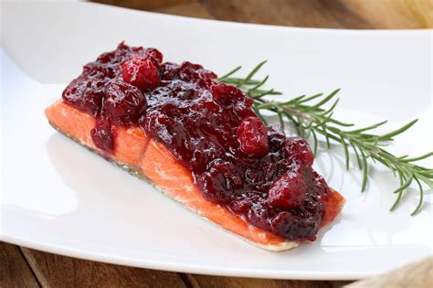 salmon-with-cranberry-ginger-mustard-sauce-the image