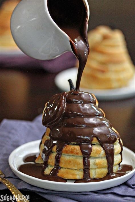 puff-pastry-wrapped-pears-with-chocolate-espresso-sauce image