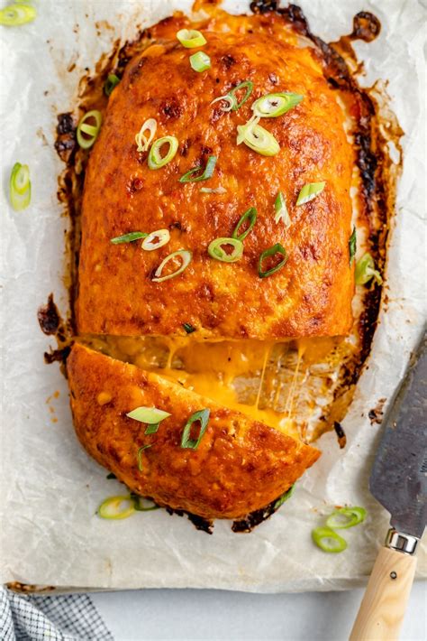 cheddar-stuffed-buffalo-chicken-meatloaf-ambitious image