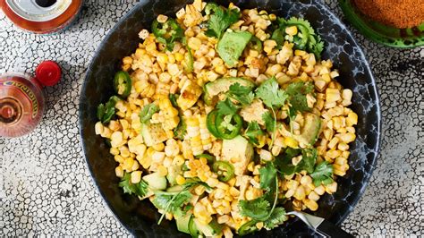 grilled-corn-salad-with-hot-honeylime-dressing image