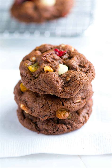 easy-chocolate-cookies-with-dried-fruit-and-nuts image