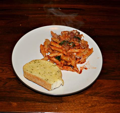 baked-penne-with-spinach-and-sausage-hezzi-ds image
