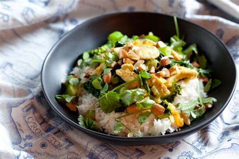 chicken-apricot-coconut-curry-with-basmati-rice image