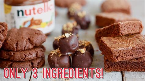 3-ingredient-nutella-recipes-brownies-cookies image