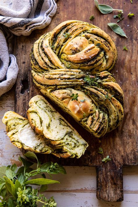 swirled-garlic-herb-bread-half-baked-harvest image