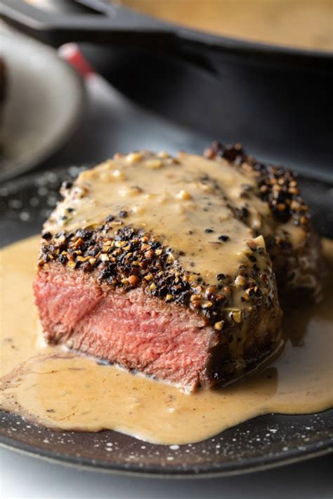 steak-au-poivre-pepper-steak-recipe-with-cognac image