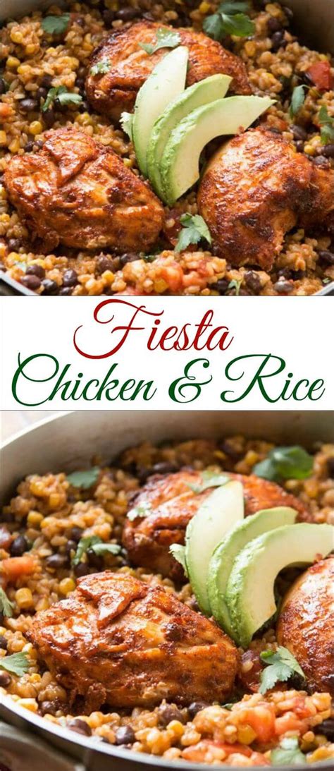 one-skillet-fiesta-chicken-and-rice-recipe-oh-sweet-basil image