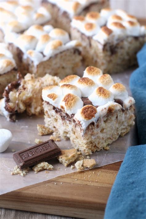 smores-rice-krispie-treats-chocolate-with-grace image