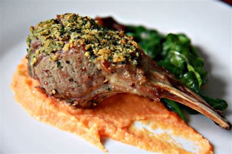 mint-ginger-crusted-lamb-chops-with-carrot-parsnip image