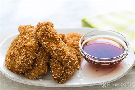 sesame-chicken-fingers-with-spicy-orange-dipping-sauce image