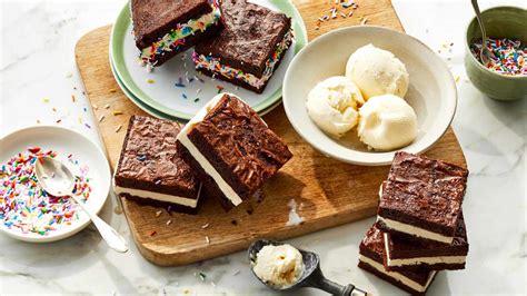 brownie-ice-cream-sandwiches-recipe-southern-living image