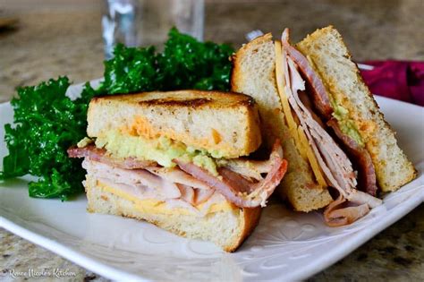 turkey-avocado-club-sandwich-renee-nicoles-kitchen image