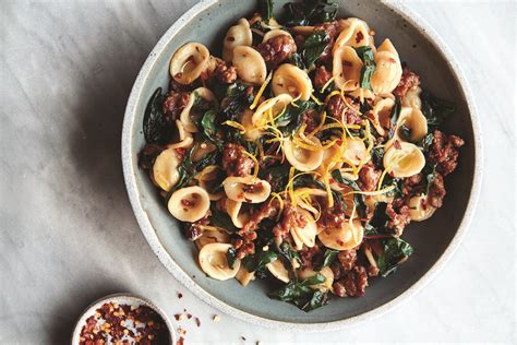 one-pot-orecchiette-with-swiss-chard-sausage-and image
