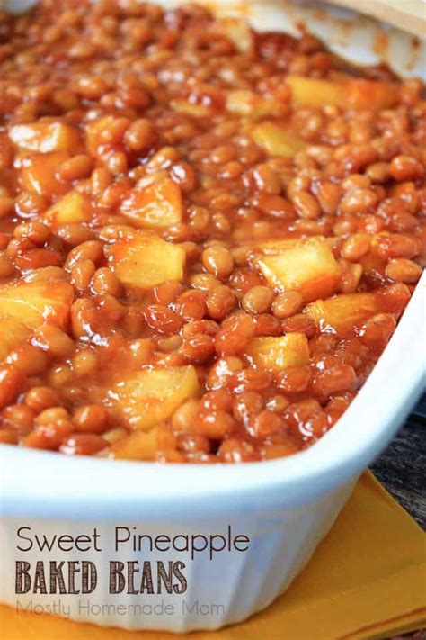 sweet-pineapple-baked-beans-mostly-homemade-mom image
