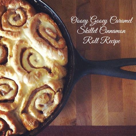 oooey-gooey-caramel-skillet-cinnamon-roll image